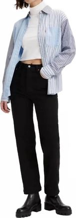 Levi's Ribcage Straight Ankle Jeans In Black