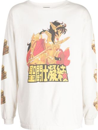 Saint Mxxxxxx x CLOT graphic-print cotton T-shirt - unisex - Cotton - L - White