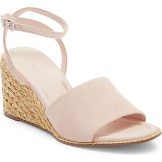 Nordstrom Arlene Ankle Strap Wedge Sandal in Beige Rose at Nordstrom, Size 6.5