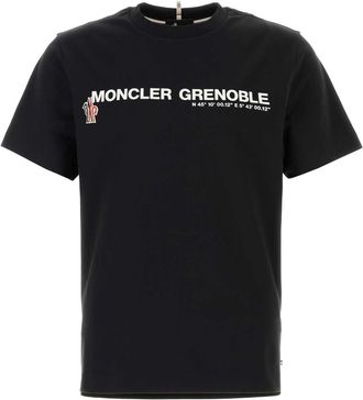 Moncler Black Stretch Cotton T Shirt