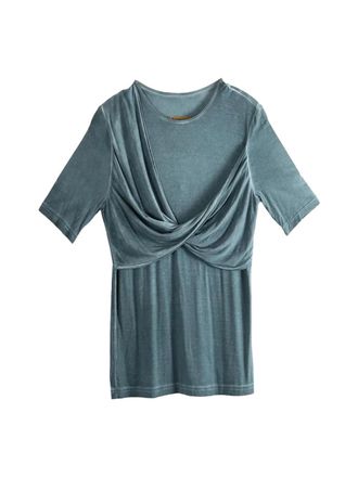 Uma Wang Twisted Jersey Top - Blue