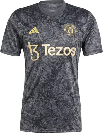 adidas Manchester United Stone Roses Pre-Match Jersey Asia Sizing Asia Sizing Black IQ1566