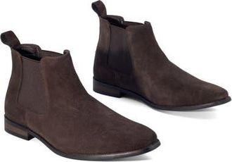 Uncut Stapleton almond toe Chelsea dress boot in Chocolate Cow Suede at Nordstrom, Size 12