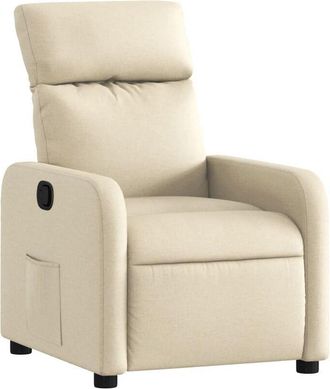 vidaXL Vidaxl - Sillón reclinable de tela crema