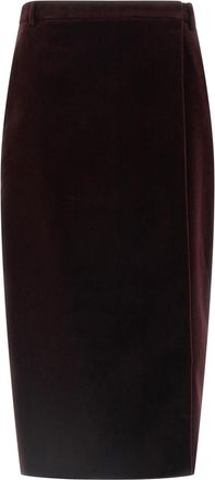 Saint Laurent Maroon Velvet skirt