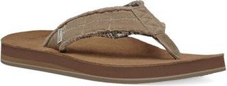 Sanuk Fraid Not Flip Flop in Natural at Nordstrom, Size 14