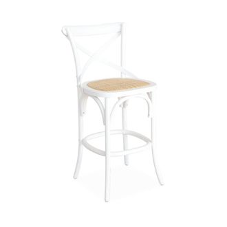 Sweeek Sillas de bar bistr&oacute; vintage madera, blanco