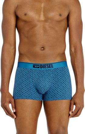 Diesel Three-pack of stretch cotton trunks with monogram - Trunks - Man - Blue