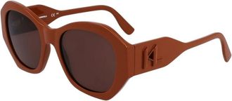 Karl Lagerfeld Sunglasses, female, Brown, Size: ONE SIZE Injected Frame Sunglasses with Gradient Lenses