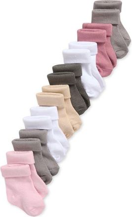 Capelli Assorted 8-Pack Crew Socks in Pink Multi Combo at Nordstrom, Size 0-6M