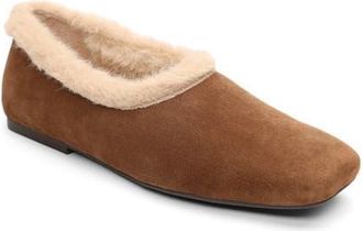 Ash Bianca Faux Fur Lined Ballet Flat in Land at Nordstrom, Size 10Us