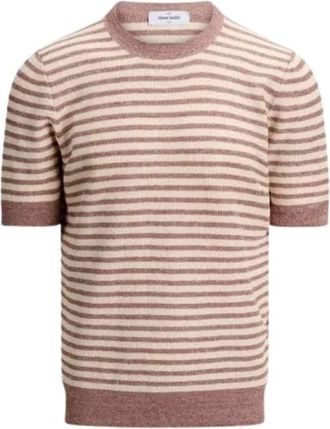 Gran Sasso T-shirt Paricollo - Heren - Ronde hals truien - Bruin - L - Katoen - Truien & Vesten