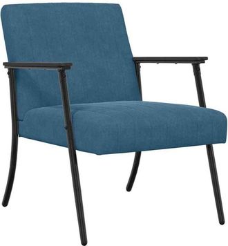 vidaXL Armchair Blue 59 x 75 x 78 cm Velvet vidaXL