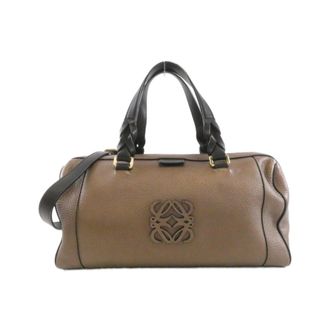 Loewe Bronze Leather Boston Bag (Pre-Owned)