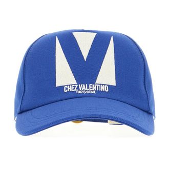 Valentino Garavani Cap - Heren - Petten - Blauw - 57 CM - Katoen - Accessoires