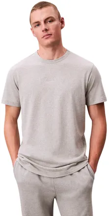 Calvin Klein Mens S/S CREW NECK 000NM2748E Sleep Top, Grey (B10 Grey Heather), XL