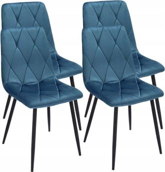 OEM 4 Sillas Modernas Tapizadas De Terciopelo