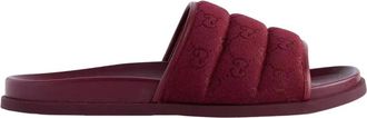 Gucci GG Monogram Slides - Heren - Sandalen - Rood - 43 EU - Leer - Schoenen