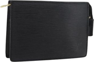 Louis Vuitton Pre-owned Clutches, female, Black, Size: ONE SIZE Pre-owned Epi Leather Pouch