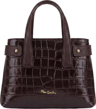 Pierre Cardin Bolso de mano de piel con efecto cocodrilo - Bags - Mujer - Rojo - ONE SIZE