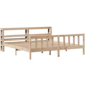 vidaXL Bed Frame without Mattress 180x200 cm Super King Solid Wood Pine Vidaxl