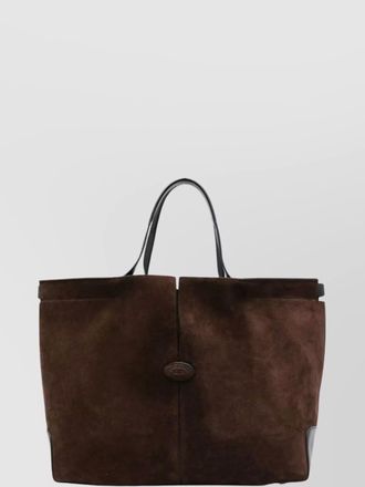 Tod's di bag medium suede leather tote bag