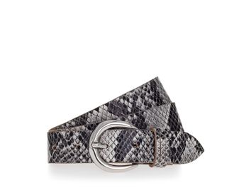 Tamaris Lederg&uuml;rtel TAMARIS, Damen, Gr. 11,5, light grau, varied, Rindsleder, G&uuml;rtel Lederg&uuml;rtel, Schlangenmuster-Optik