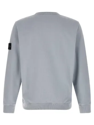 Stone Island Logo-Badge Cotton Sweatshirt - Grey