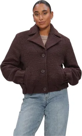 Nukus Nukus, Jassen, Dames, Bruin, XS, Dames Jassen Madelin Jacket Boucle