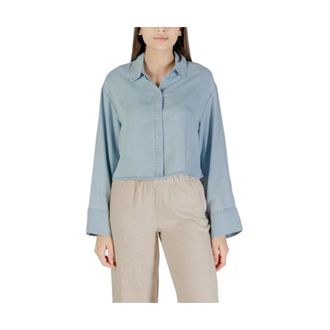 Only Shirts, female, Blue, S, Onlcharis Life Long-sleeve Shirt