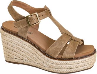 Corkys Footwear Womens Somethings Fishy Wedge Sandal In Taupe