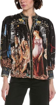 Alice & Olivia Alice + Olivia Cora Voluminous Button Down Blouse