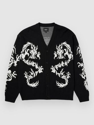 HUF Twin Dragon Strickjacke schwarz