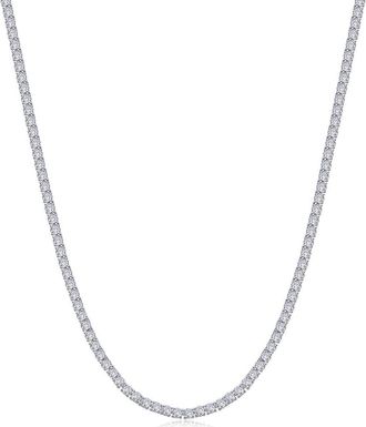 Lafonn Rivera Simulated Diamond Necklace in Silver at Nordstrom, Size 17
