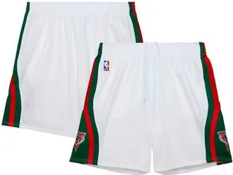 Mitchell & Ness Mens Mitchell & Ness White Milwaukee Bucks 2013/14 Swingman Shorts at Nordstrom, Size Large