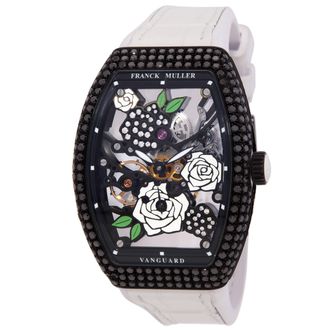Franck Muller Vanguard Rose Hand Wind Diamond Ladies Watch V 35 S6 SQT ROSE NR D CD 2RO (BC)