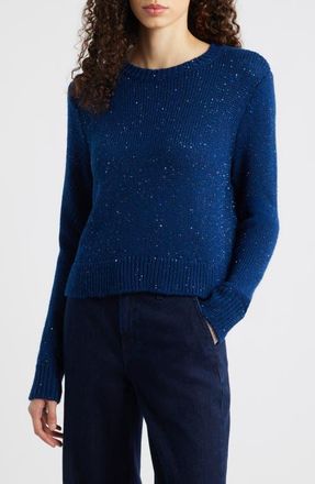 Kobi Halperin Aviva Sequin Sweater in Navy at Nordstrom, Size X-Large