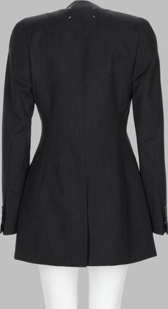 Maison Margiela Pinstripe Virgin Wool Jacket - Black