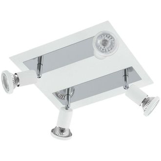 Eglo Eglo Sarria - 4 Light Spotlight Chrome, White, GU10