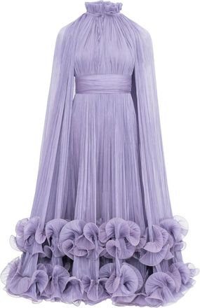 Ana Radu Abito in stile mantella plissettato - Viola