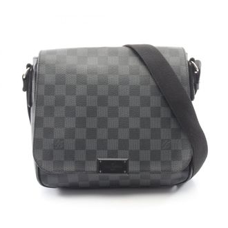 Louis Vuitton Black Pvc Coated Canvas Leather Handbag Shoulder Bag (Pre-Owned)