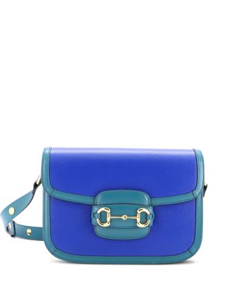 Gucci Horsebit 1955 Leather Small shoulder bag - Blue