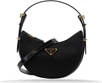 Prada Stijlvolle Crossbody Tas met Rits - Dames - Handtassen - Zwart - ONE Size - Tassen