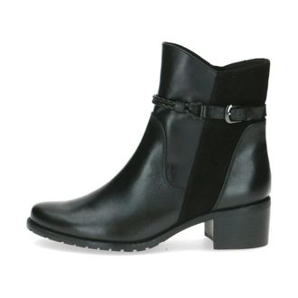 Caprice Enkellaarsje met sierriempje - Dames - Schoenen - Zwart - Maat: 37 EU Zijde