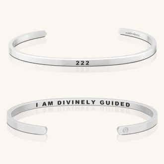 Mantra Angel Number 222 - I Am Divinely Guided bracelet in Silver at Nordstrom