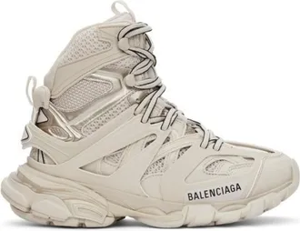 Balenciaga Beige Mesh And Nylon Track Hike Sneakers, Brand Size 41 ( US Size 11 )