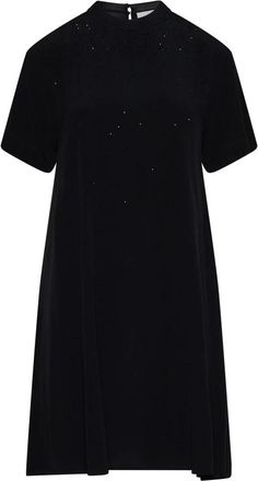 Silvian Heach Minimalistische Jurk met Lichtgevende Details - Dames - Korte kleedjes - Zwart - XS - Kleedjes