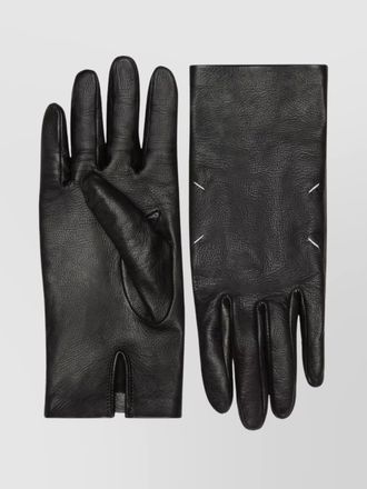 Maison Margiela lambskin leather gloves featuring stitch detail