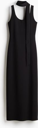H&M Bodycon Dress With Scarf in Black at Nordstrom, Size Xx-Small