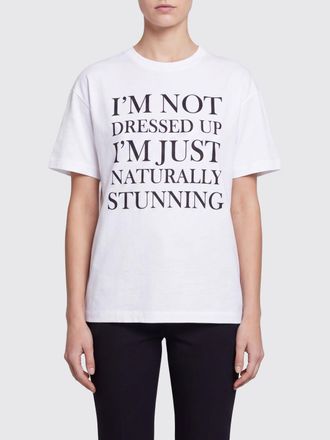 Elisabetta Franchi T-shirt in cotone con stampa slogan e logo posteriore